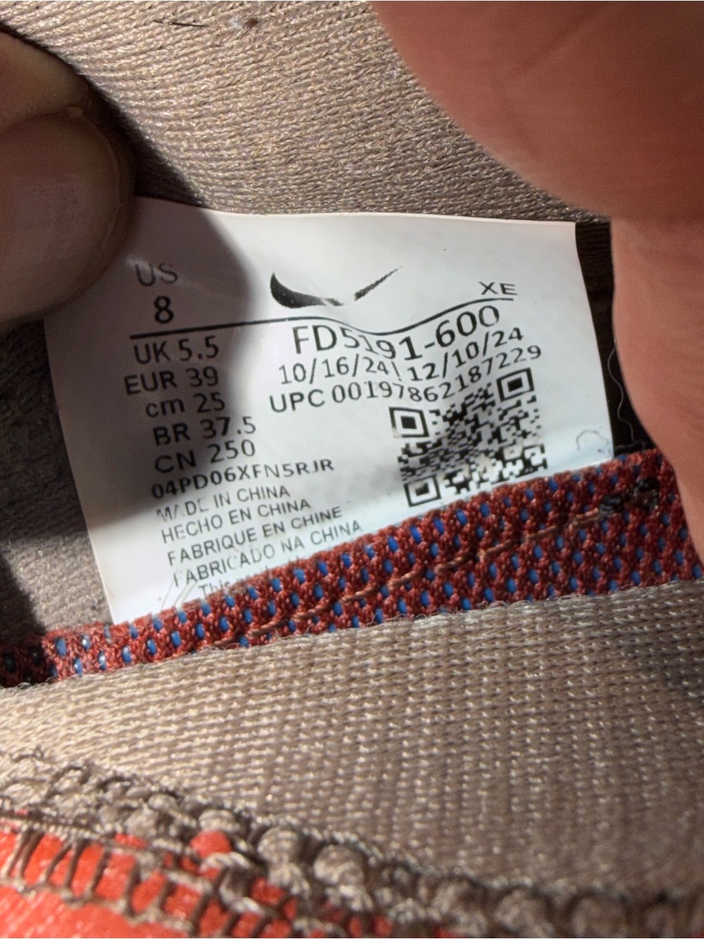 Nike Women’s Pink and Lavender ZoomX Trail Running Shoes - Picture 9 of 9